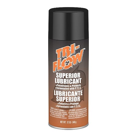 Tri-Flow Lubricant, 12 oz, Aerosol Spray Can, H2 TF200060