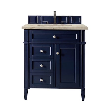 James Martin Vanities Brittany 30" Single Vanity, Victory Blue, w/ 3 CM Tajnar Eclos Top 650-V30-VBL-3TJR