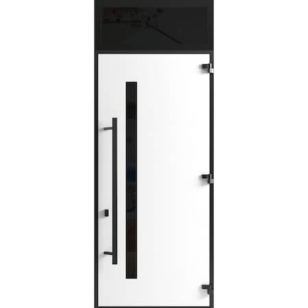 Vdomdoors Front Exterior Prehung Steel Door Ronex0162 Red Oak 96 Transom Window Sidelite Entry Metal Modern RONEX0162EXD-RED-W36xH96+16-LH-I