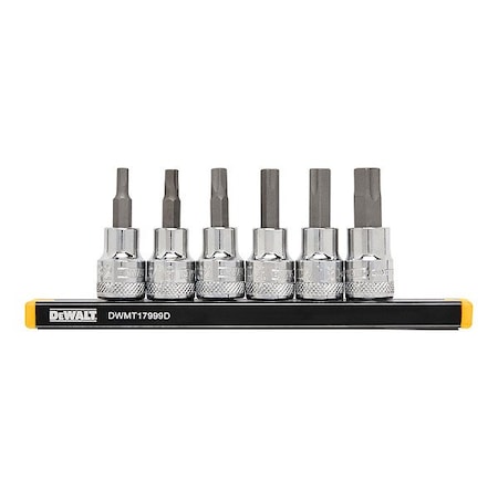 Dewalt Socket Set, 3/8 Inch Drive, SAE, 6-Piece DWMT17000