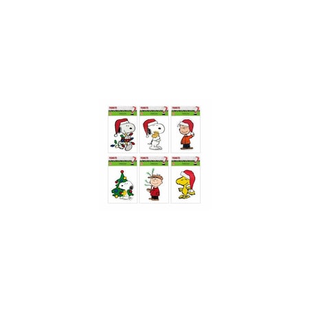 Product Works Peanuts Christmas Two-Sided Window Clings, 6 x 10 In. 49323
