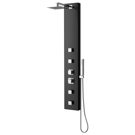 Anzzi Monsoon 57 in, 4-Jetted Full Body Shower Panel System with Heavy Rain Shower SP-AZ012MB