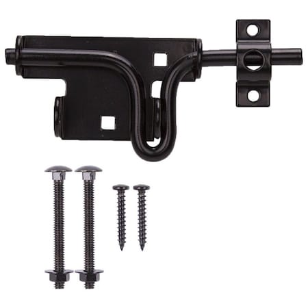 Prosource Bolt Latch, 1-1/8 in Bolt Head, 6-1/2 in L Bolt, Steel, Powder-Coated 33189PKS-PS