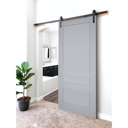 Sartodoors Sturdy Barn Door Grey 36x84 Solid Core Modern Interior VEREGIO7411BD-B-GRE-3684