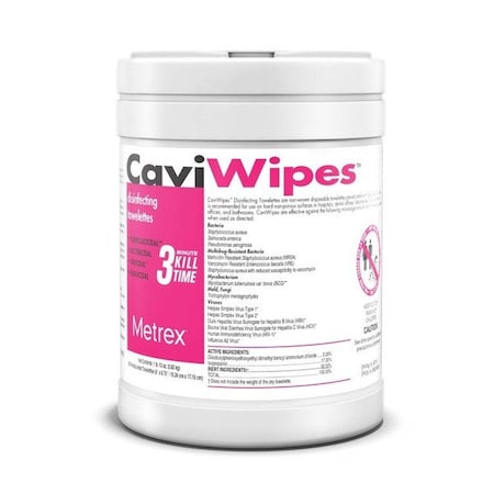 Metrex Surface Disinfectant Wipes, 6 X 6.75in, 1920PK 13-1100