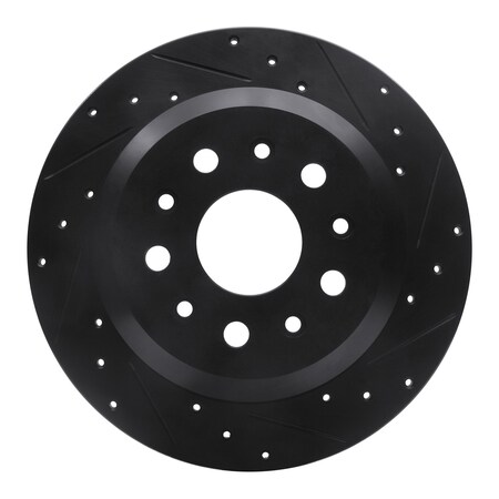Dynamic Friction Co DFC Brake Rotor - Drilled and Slotted - Black 633-42041R