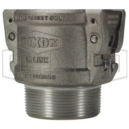 Dixon EZLink Type B Armless Cam and Groove Coupler with Buna-N Gasket, 2 in Nominal, Coupler x MNPT End S EZL200-B-AL