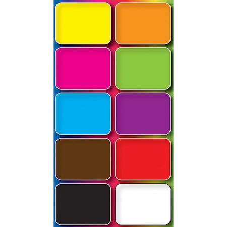 Ashley Productions Non-Magnetic Mini Whiteboard Erasers, Assorted Colors, 10PK 78003