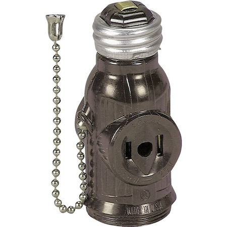 Eaton Wiring Devices Adapter, 660 W, 2-Outlet, Thermoplastic, Brown 718B-BOX