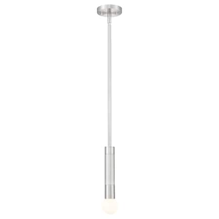 Z-Lite Stari 1-Light Pendant with Rod, 4.75 in W, Brushed Nickel 1956P-ROD-BN