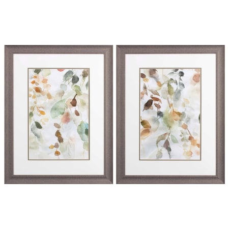 Homeroots Set Of Two Cascading Nature Brown Framed Print Wall Art, 2PK 521552