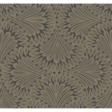 York Wallcoverings Cabaret Black Metallic Wallpaper Sample CA1501SAM