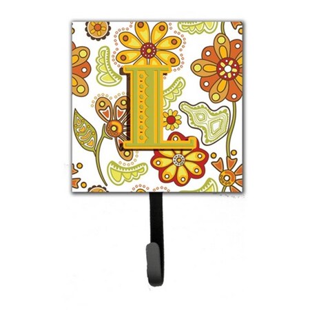 Carolines Treasures Letter L Floral Mustard And Green Leash and Key Holder CJ2003-LSH4