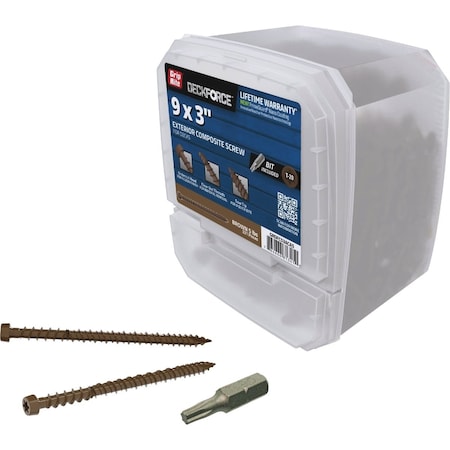 Grip-Rite DeckForce 3'' Composite Acacia Deck Screw, 5 Lb. GRDFCS3ACA5