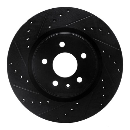 Dynamic Friction Co DFC Brake Rotor - Drilled and Slotted - Black 633-54062L