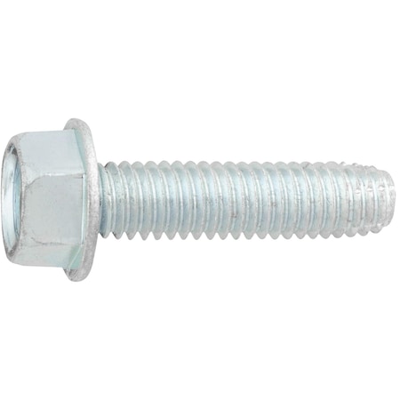 Auveco 3/8in-16 x 1 1/2in Indented Hex Washer Head Type F - Zinc, 25PK 11297