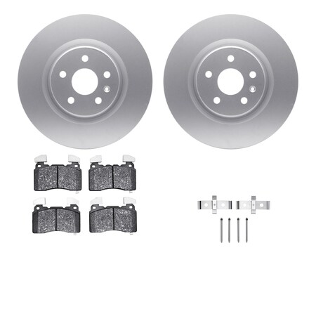 Dynamic Friction Co DFC GEOSPEC Coated Rotors with 5000 Brake Pads - Ceramic and Hardware 4512-45060