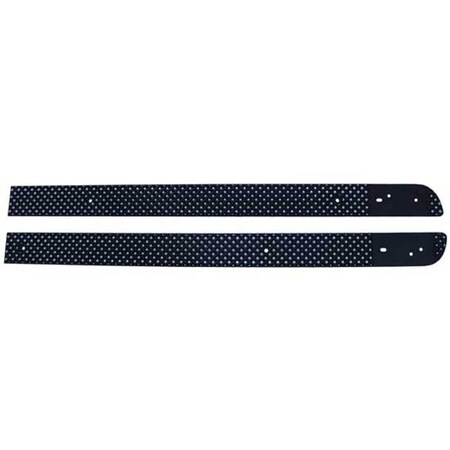 Replacement For Peterbilt 379 Year 1999 Billet Aluminum Door Sill/Kick Plates W/ Black Flat Diamon