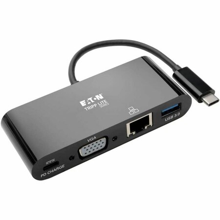 Tripp Lite USB C to VGA Multiport Adapter Dock USB Type C to VGA Black U444-06N-VGUB-C