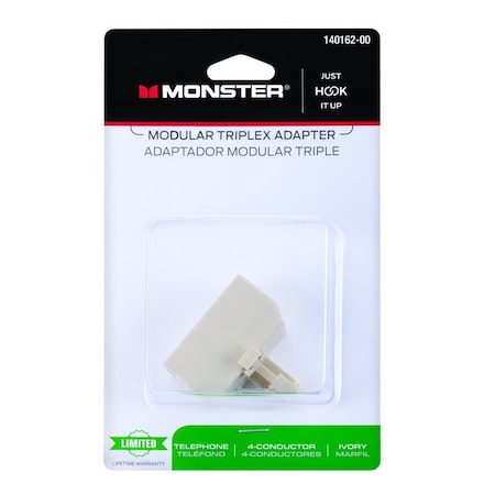 Monster Cable Just Hook It Up 0 ft. L Ivory Modular Telephone Line Cable 140162-00