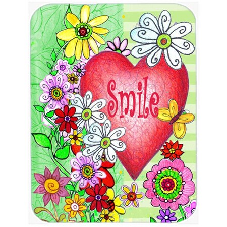 Carolines Treasures Smile Valentines Day Glass Cutting Board- Large PJC1041LCB