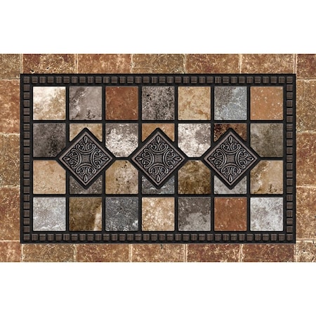 Apache Mills Apache Masterpiece Redstone 24'' x 36'' Fiber/Recycled Rubber Door Mat 719-4228L