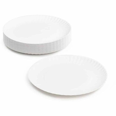 Hygloss Products White Paper Plates, 9-Inch, PK600 69109