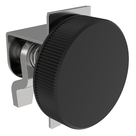 Southco Compression Latch, Self-adjusting Grip, Low Profile Black Knob, Turn Clockwise to Latch / Lock 44-1-36-0