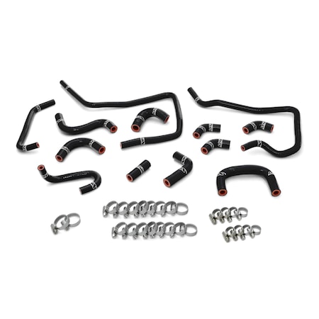 Hps Performance High Temp Reinforced Silicone Ancillary Coolant Hose Kit, Black,  57-1806-BLK