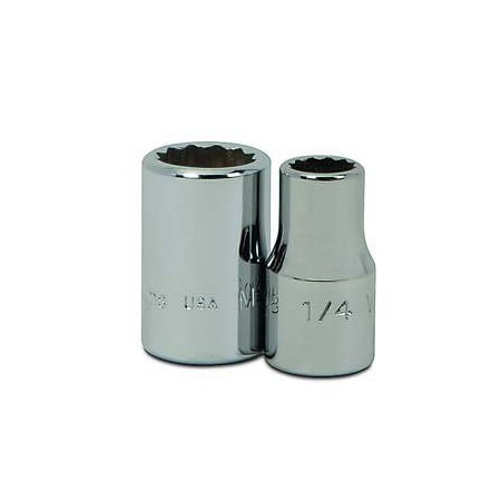 Williams 1/4" Drive, 5/16" SAE Socket, 12 Points, Standard 1/4"D, 12Pt, 5/16 JHWM-1210