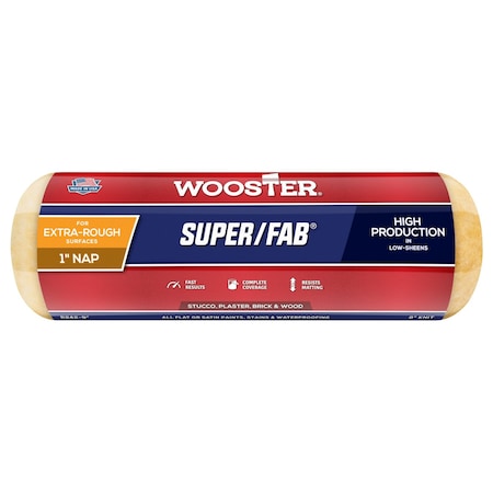 Wooster 1in. Nap Super-Fab Roller Covers R242-9 71497632692