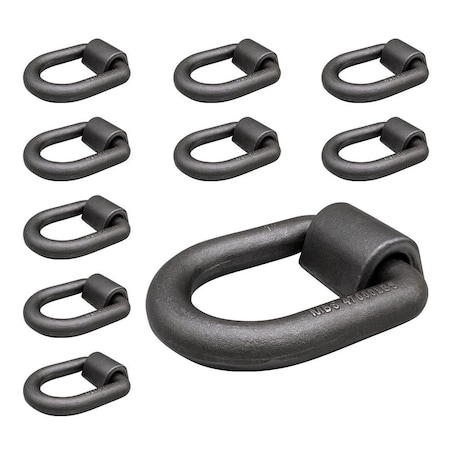Mytee Products 1in Heavy Duty Weld-On Forged D Ring 47,000 Lbs, 10PK D-Ring01-Wx10