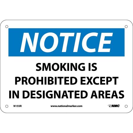 Nmc Notice Smoking Is Prohibited Sign, N155R N155R