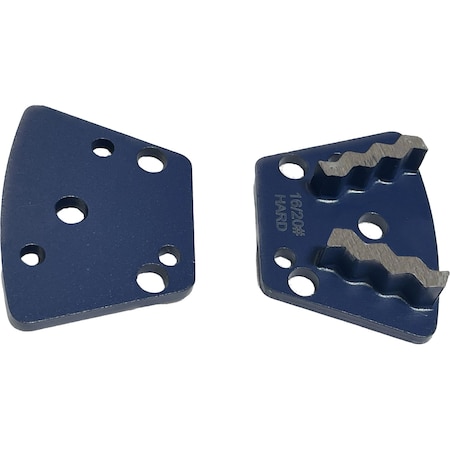 Vantage Product Diamond Grinding Disc for Trapezoid Grinders, 2 Swirl Segment, 16/20 Grit, Hard Bond M-TQC10-2S1620-H