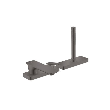 Axor 3-Hole Roman Tub Set Trim w/ 1.75 GPM Handshower and Sbox- CubiCut in Brushed Black Chrome 49431341