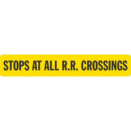 Lyle Stops At All R.R. Crosings, 36x6, Engineer Grade, Yellow G-16573-ED_36x6