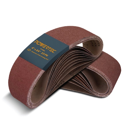 Powertec 4 in W, 24 in L, Aluminum Oxide, Brown 110000-P2N