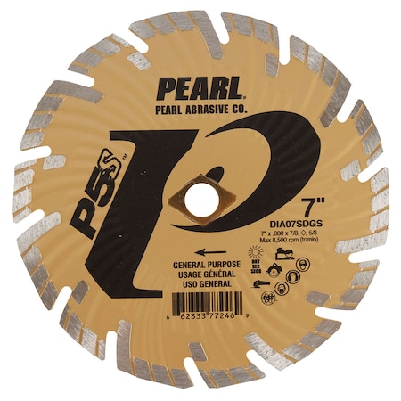 Pearl P5 SDGS Super Premium Turbo Blade 7 in. 5/8 in.-DKO-7/8 in. DIA07SDGS