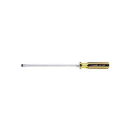 Stanley 100 Plus Round Blade Standard Tip Screwdrivers, 3/8 in, 15 1/4 in Long 680-66-160-A