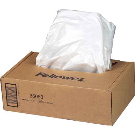 Fellowes Powershred Shredder Waste Bags, 100/Box 36053