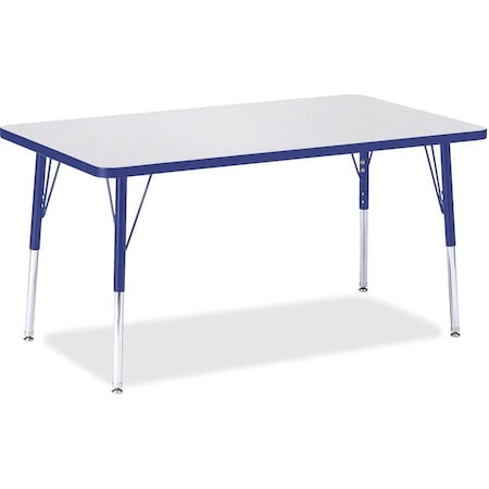 Jonti-Craft Berries Rectangle Activity Table, 30 in. x 48 in., A-height, Freckled Gray/Blue/Gray 6473JCA003