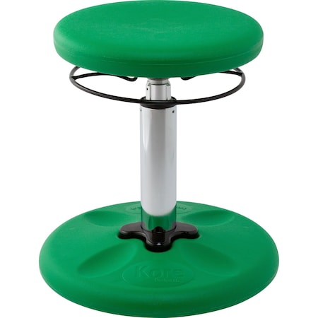 Kore Design Kids Adjustable Standard Wobble Chair for Schools, Classrooms, 14-19in tall, Active Seating, Green 803920
