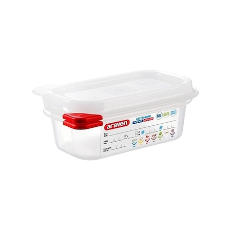 Araven Food Pan With Airtight Lid 1/9 Size 2.5" 03020