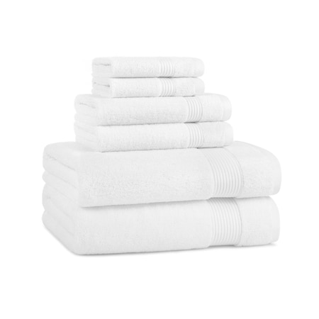 Arkwright Home Host & Home 6pc Bath Towel Set White - 6 Piece Set P-BSET-HH-WHT