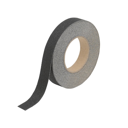 Brady Anti-Skid Tape Roll - Grit-Coated Polyester, Solid Color, Black, 1in x 60ft, 60PK 78189