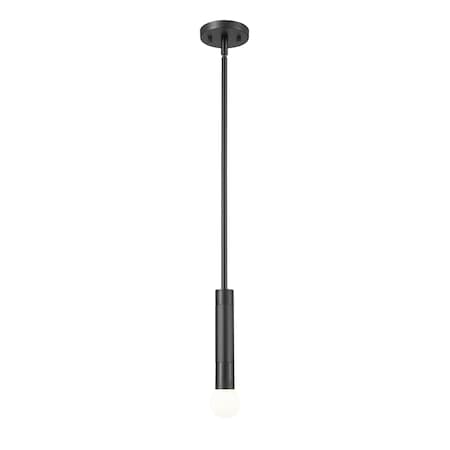 Z-Lite Stari 1-Light Pendant with Rod, 4.75 in W, Matte Black 1956P-ROD-MB