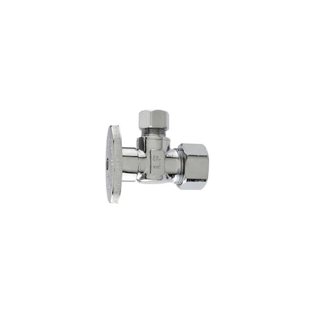 Master Plumber Angle Supply Stop Valve, Chrome. 5/8-In. O.D. Compression x 3/8-In. O.D. Compression MP2622PCLF