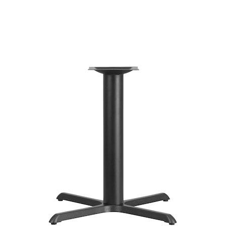 Flash Furniture Restaurant Table X-Base with 4" Dia. Tab, 33 in W, 33 in L, 28 in H, Cast Iron, Iron, Black XU-T3333-GG