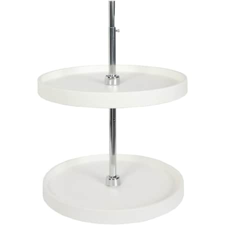 Knape & Vogt Lazy Susan, Polymer, White, 20 in W, 31.5 in H, 20 in L KV.PFN20STW