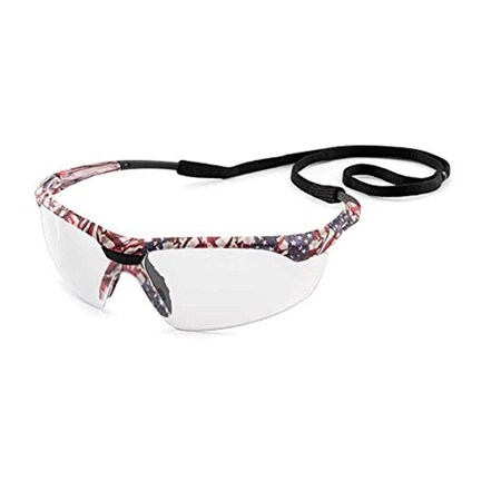 Gateway Safety Conqueror Safety Glasses Old Glory, Clear 28USX9